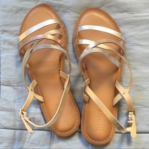 Strappy Metallic Sandals from Old Navy